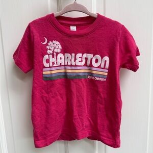 Rabbit Skins 3T Girls Boys Red/Pink Retro Charleston Short Sleeve T-Shirt Top